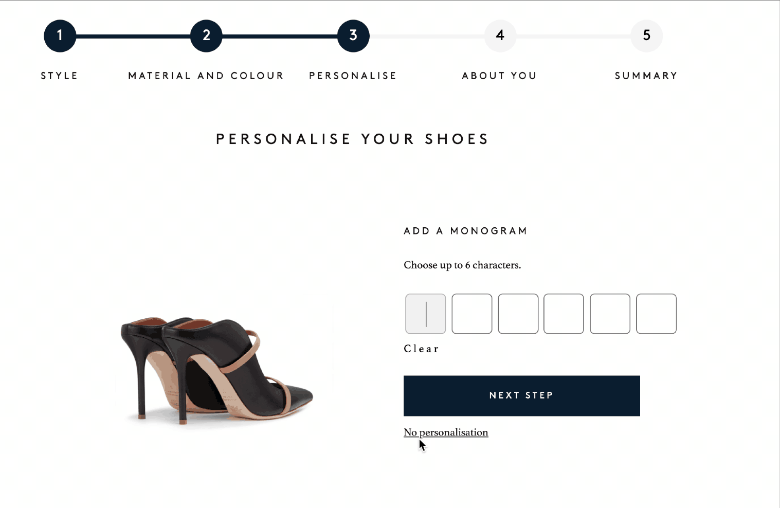 Malone Souliers made-to-order monogram flow