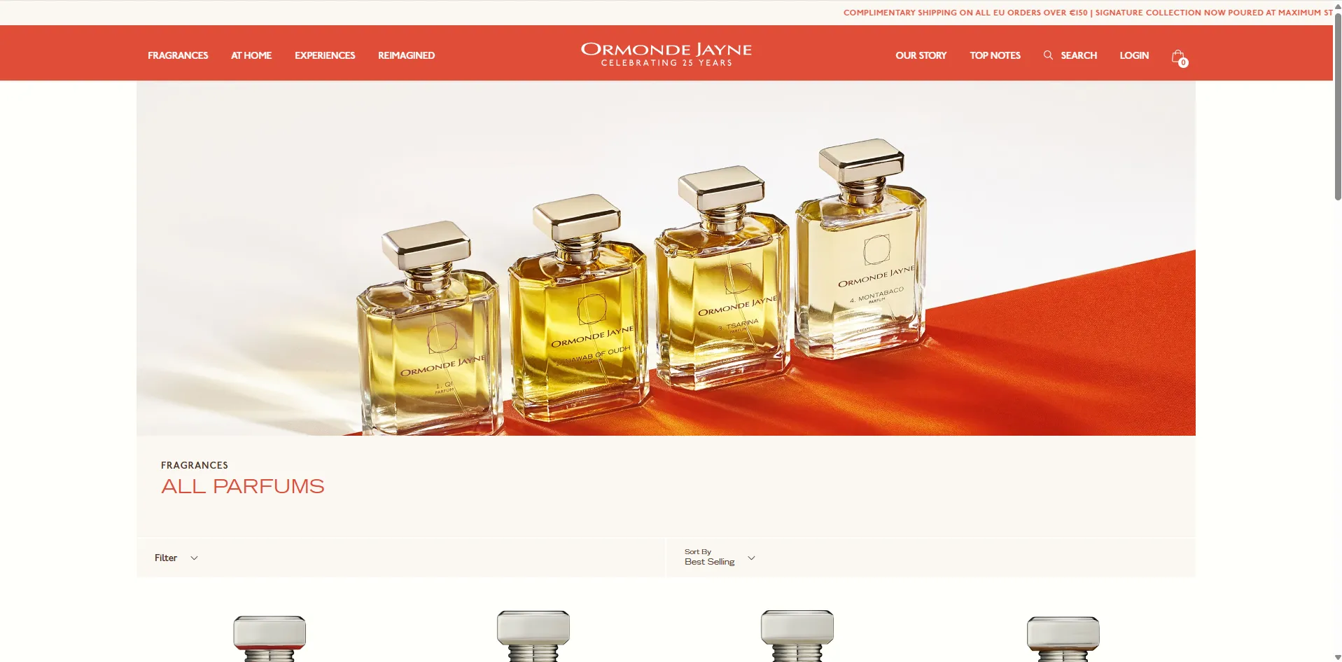 Ormonde Jayne collection page desktop