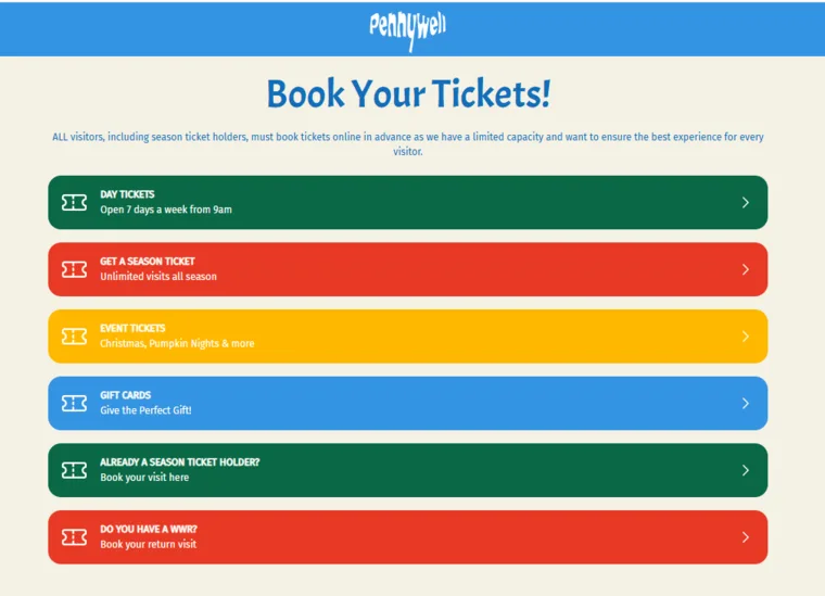 Pennywell Farm booking flow start